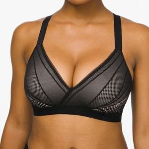 Lululemon Awake to Lace Bra Black Barely Beige 38C
